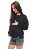 MijaCulture - 3 in 1 light super soft maternity and nursing sweatshirt Olivia M019 Black
